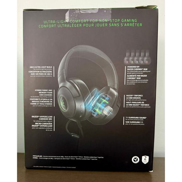 SEALED Razer Kraken V3 X USB Gaming Headset PC/Mac/PS Compatible Cardioid Mic - Picture 2 of 10